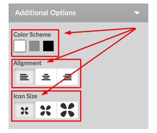 You can use the Additional Options sections to change how your contact information is displayed on your website.