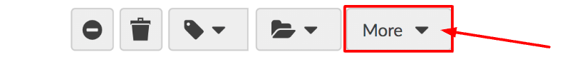 The More button also allows you to add and remove stars, plus you can save a message.