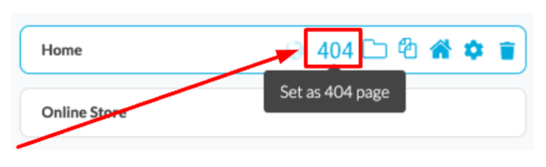 Only one page can be set as a 404.