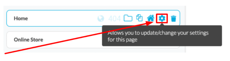 You can now edit the page settings with the page settings icon on the top menu.