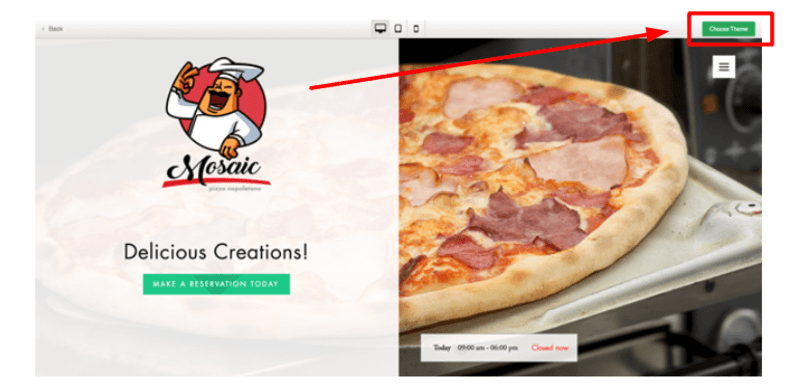 Choose Theme from the detailed theme screen.
