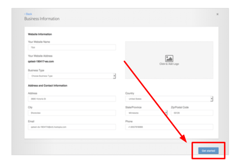 Click Get started.