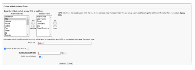 Enter the reCAPTCHA API Key Pair.