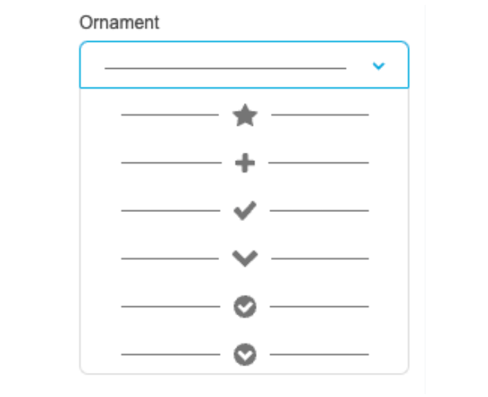 Upgrade your horizontal lines by adding decorative elements.