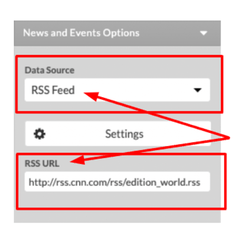 Select RSS Feed as Data Source.