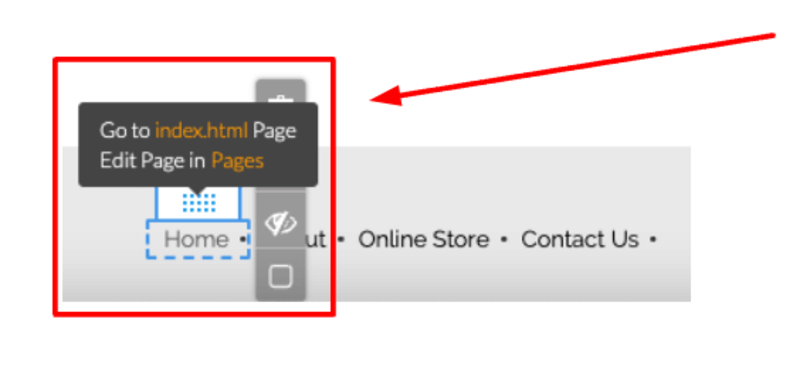 You can also access page settings via an existing link on the page in a navigation menu or in a Text & Images element.