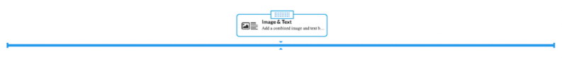 When you select the content you wish to add, a blue rectangle will appear.