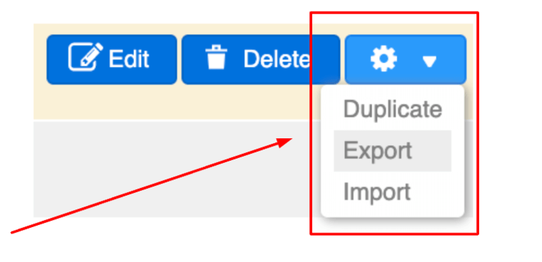 More options are available using the drop-down menu located under the cogwheel.