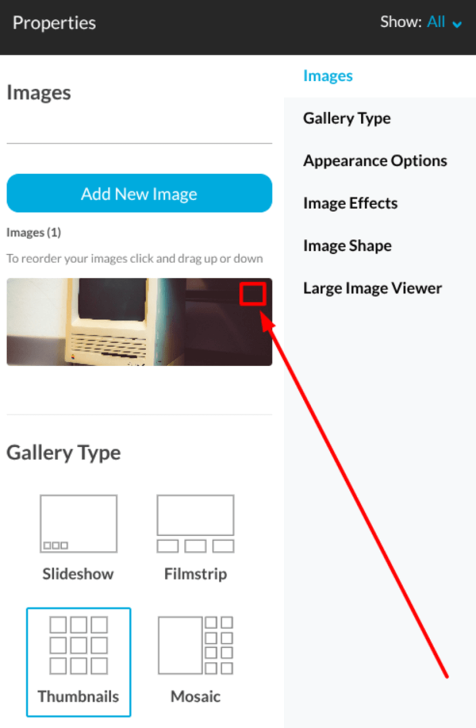Please click the small cog wheel icon that is visible in the top right corner of your image.