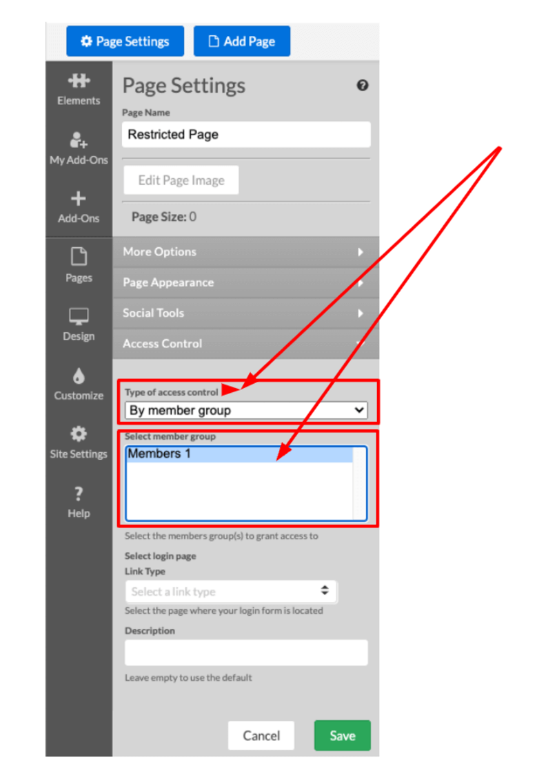 Select the By member group preference from the drop-down menu.
