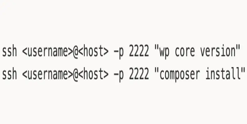 Mettez la commande que vous voulez exécuter entre guillemets après vos détails de connexion