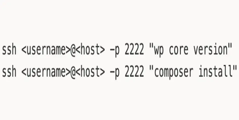 Put the command you want to run in quotation marks after your connection details